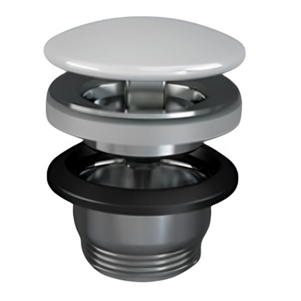 FEELING Neuzatvárateľná keramická odpadová garnitúra, ALPINE WHITE, DUO002.AWHA