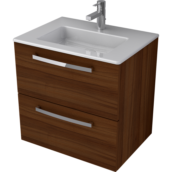 ALPHA Skrinka pod umývadlo 60 cm, dvojzásuvka bez hornej dosky, TI0402ZE