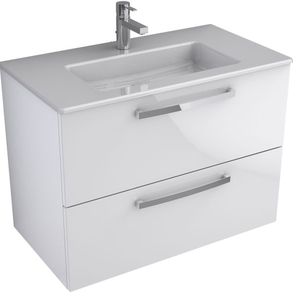 ALPHA Skrinka pod umývadlo 80 cm, dvojzásuvka bez hornej dosky, TI0404ZZ