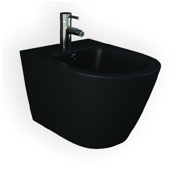 RAK FEELING Bidet závesný matná čierna, RST07.504