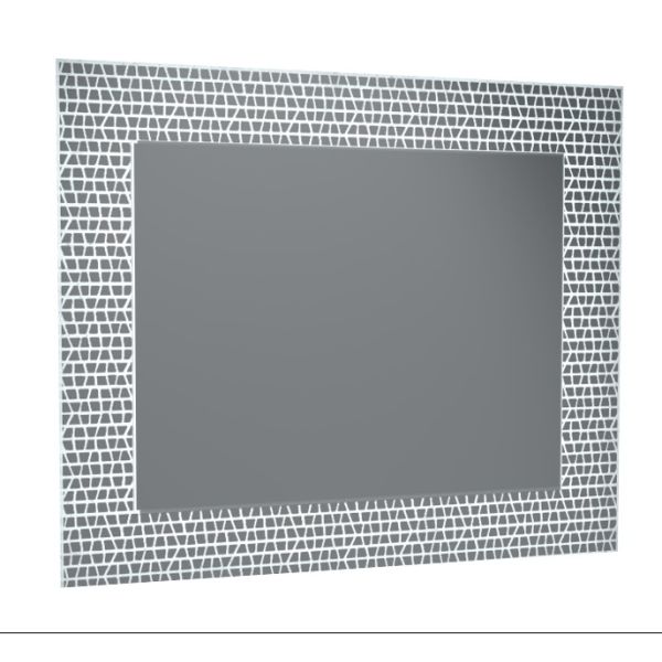 ZRKADLO 120x80 cm, ovetlením zo zrkadlovej  mozaiky, M12080