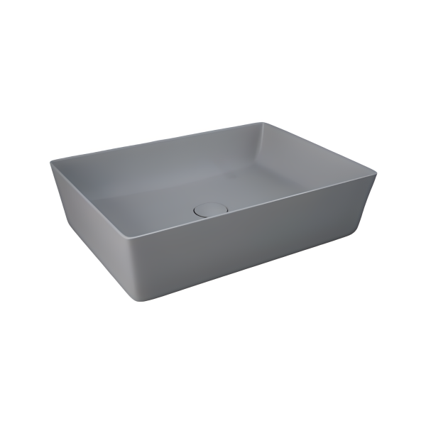 RAK FEELING Umývadlo na dosku matná gery 50x36x13 cm, FEECT5000.503