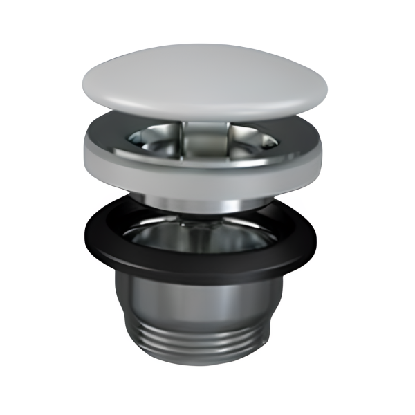 FEELING Neuzatvárateľná keramická odpadová garnitúra, MATT WHITE, DUO002.500