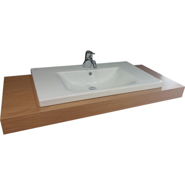 SIMPLYU CLEAR Doska 120x52 cm, umývadlo 85x49 cm, T7218DK, E812701