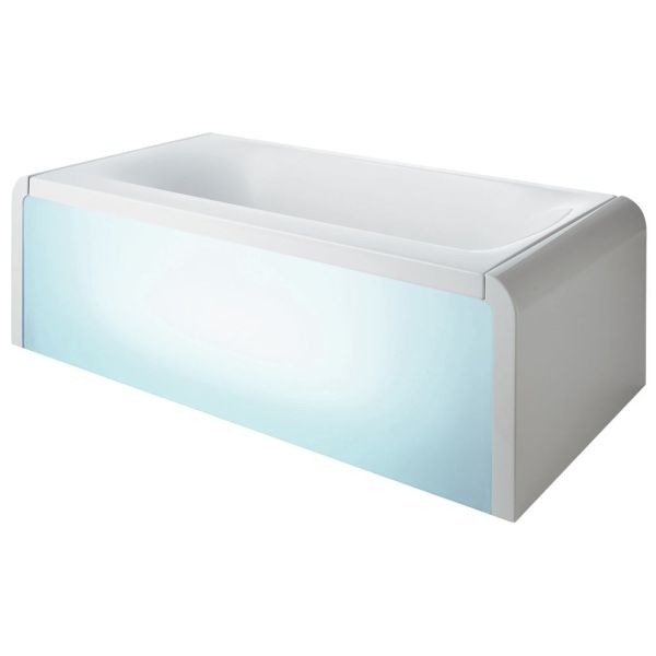 Moments vaňa Duo 190 cm s 2x transparentný čelný panel, 2x klenutý bočný panel + sifón K642001, K7813aa, K3922aa, K617901