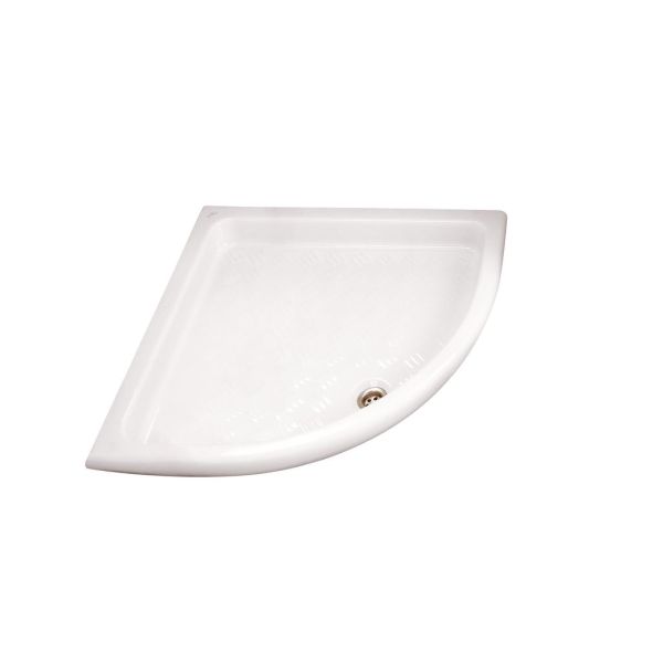 Sprchová vanička keramická, štvrťkruh 80x80 cm, T117601