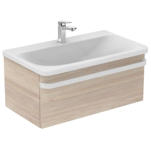 PACK Tonic II Umývadlo 80x49 cm, K0839 + Tonic II Skrinka pod umývadlo 80 cm, R4303, + madlo biele, R4359WG