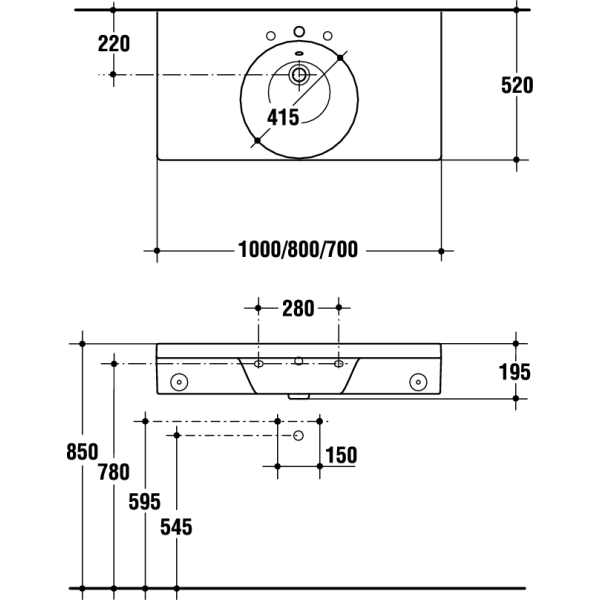 IQ Umývadlo 100x52 cm, K067701
