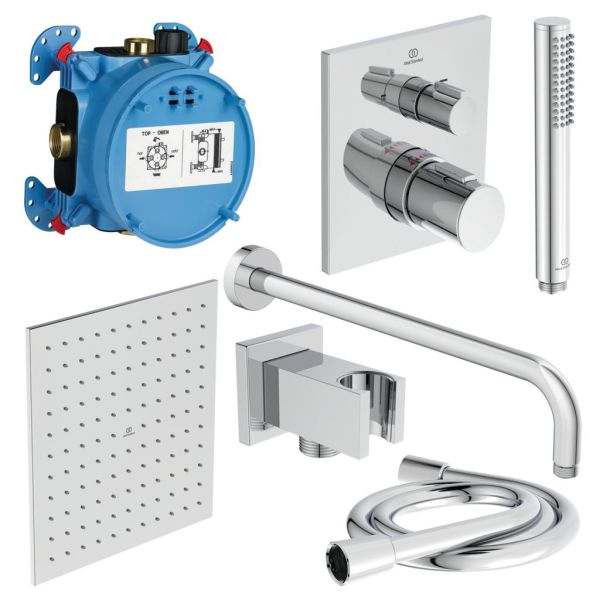 CERATHERM C100 Sprchový podomietkový systém s termostatom komplet, A7572AA