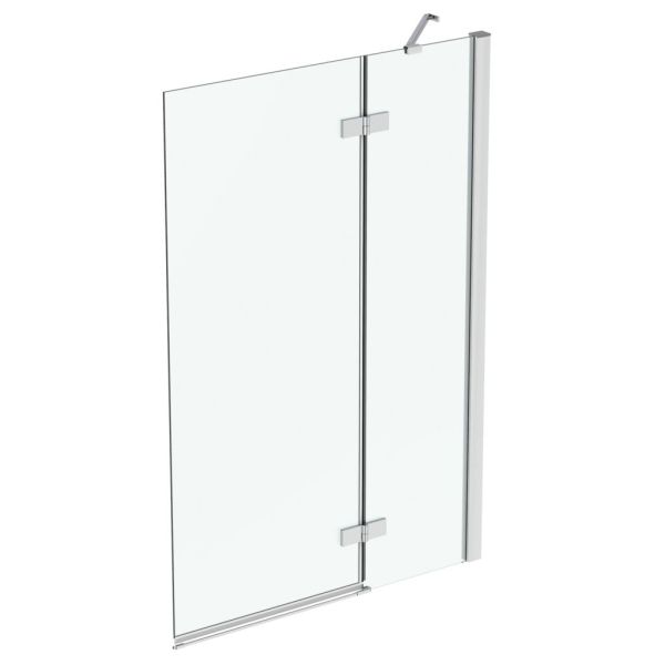 I.LIFE Vaňová zástena dvojdielná 100 cm Pravá, hranatý tvar T4886EO