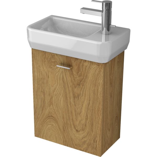 PACK ILIFE Umývadielko 45x25 cm Pravé, T458601 + ALFA Skrinka pod umývadielko 40x50x22 cm, TI0792ZB, PA0055ZB