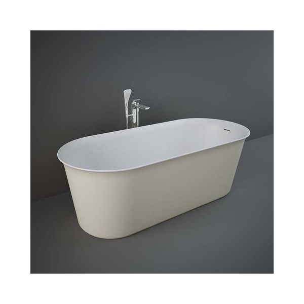 RAK VALET Voľne stojaca vaňa 170x75 cm, matná biela//matná greige, VALBT17075.505