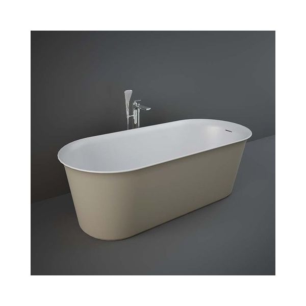 RAK VALET Voľne stojaca vaňa 170x75 cm, matná biela/matná cappuccino, VALBT17075.514