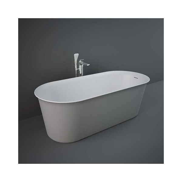 RAK VALET Voľne stojaca vaňa 170x75 cm, matná biela/matná grey, VALBT17075.503