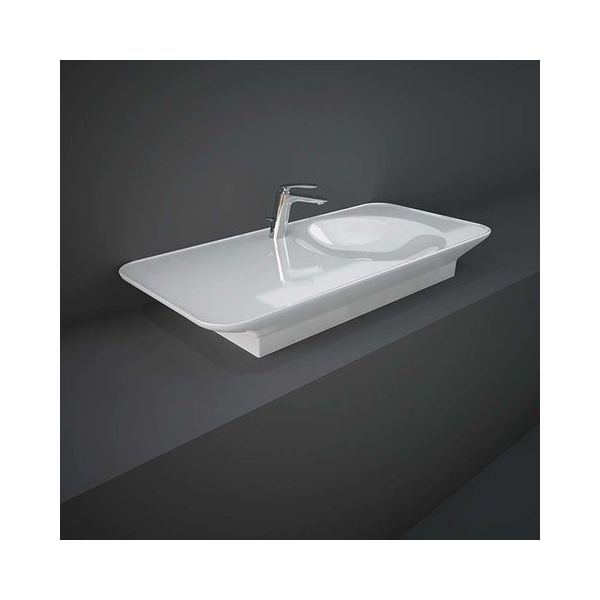 RAK VALET Umývadlo 112x50,5 cm, s odkladacou plochou vľavo,  VALWB11301AWHA