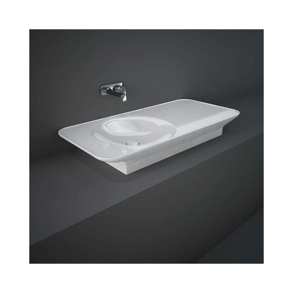 RAK VALET Umývadlo 112x50,5 cm, s odkladacou plochou vpravo,  VALWB11200AWHA