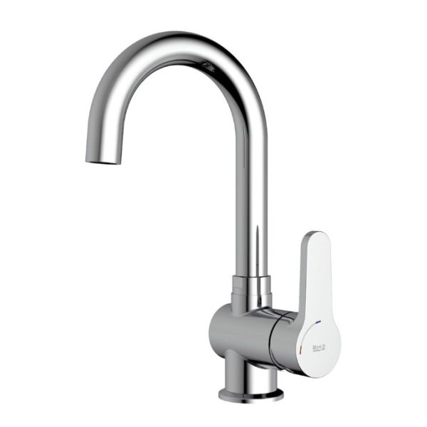 ROCA AROLA Umývadlová batéria s otočným vývodom bez odpadovej garnitúry a flex. hadicami, A5A8A6AC0K