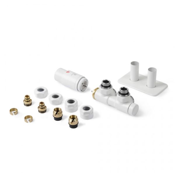 TERMA Termostatická sada ventilov S1t v bielom prevedení, rozteč 50 mm, S1t.B