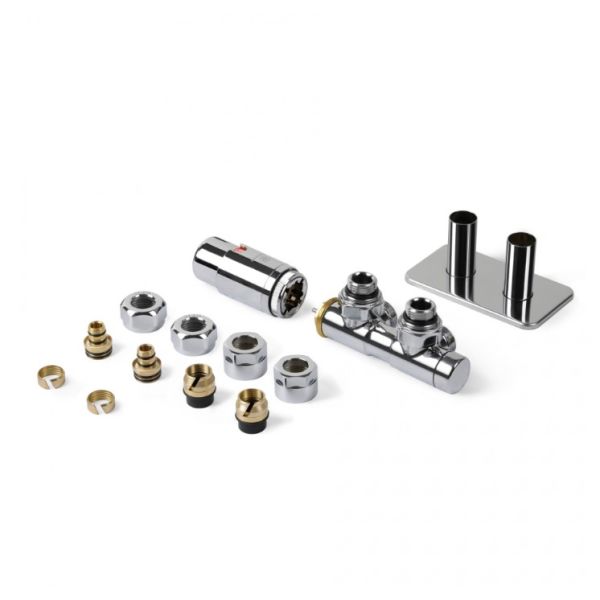 TERMA Termostatická sada ventilov S1t v chrómovom prevedení, rozteč 50 mm, S1t.CR