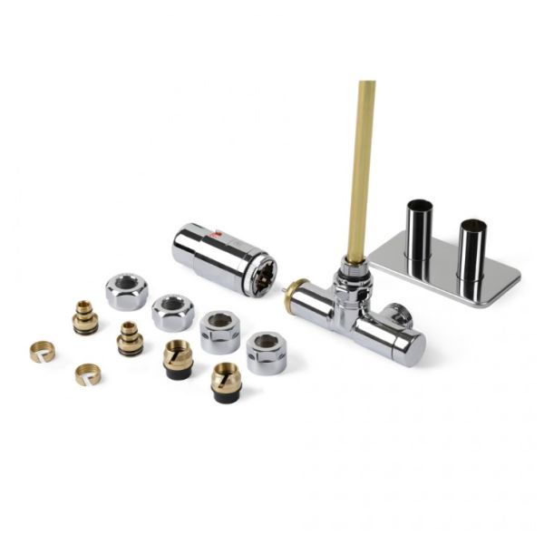 TERMA Termostatická sada ventilov S2u v chrómovom prevedení, rozteč 50 mm, S2u.CR