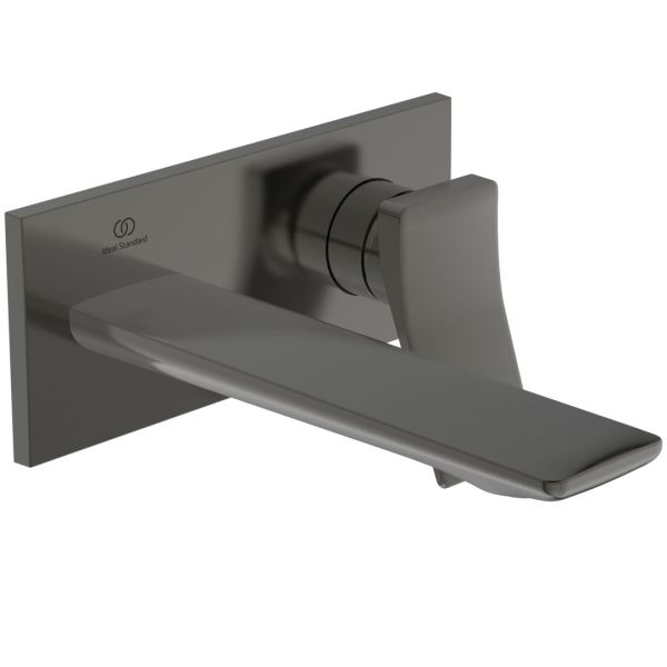 CONCA umývadlová batéria nástenná, Magnatická sivá, výtok 18 cm, diel 2, A7371A5