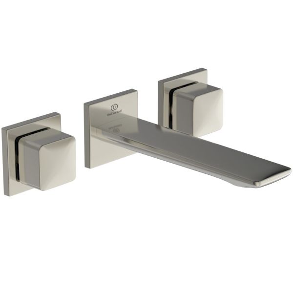 CONCA Umývadlová batéria 3-otvorová nástenná podomietková diel1 + diel2, ušľachtilá oceľ, A7445GN