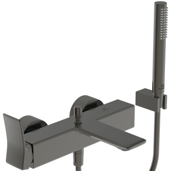 CONCA Vaňová batéria nástenná so sprchovým príslušenstvom, magnetovo sivá, BC763A5