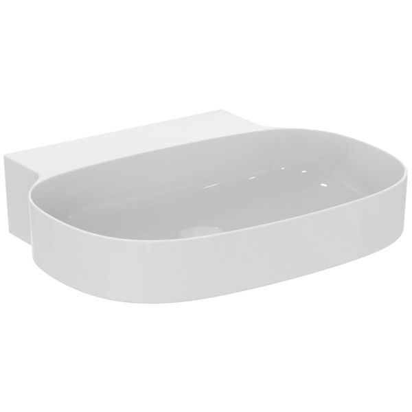 LINDA-X Umývadlo nástenné 60x50 cm, bez otvoru pre batériu, T439501