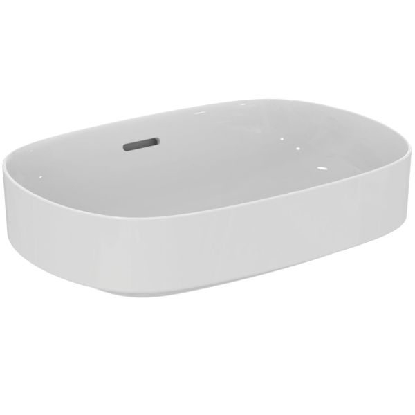 LINDA-X Umývadlo na dosku 55x38 cm s prepadovým otvorom, farba biela matná, T4401V1