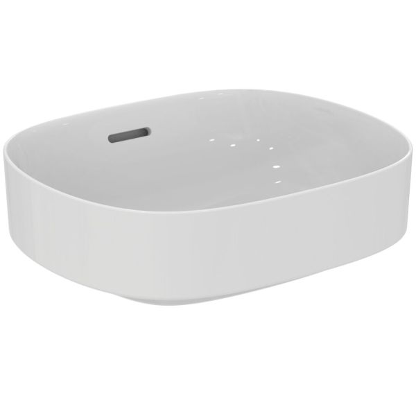 LINDA-X Umývadlo na dosku 45x38 cm s prepadovým otvorom, farba biela matná, T4399V1