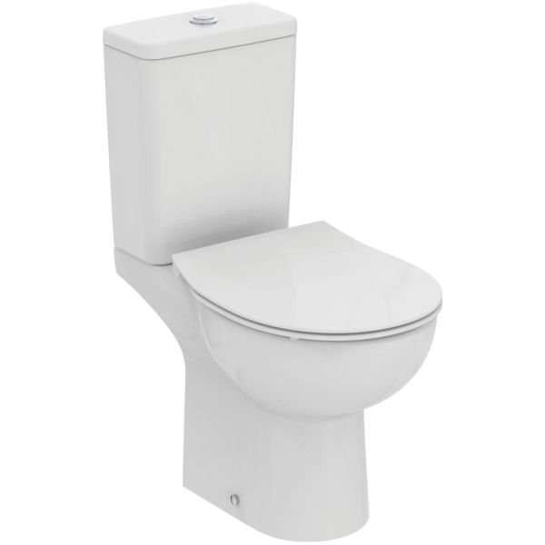 Eurovit WC kombi RimLS+,nádrž, sedadlo, 62x36 cm, uni odpad, W007501