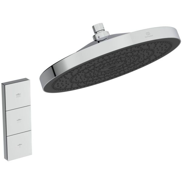 IDEALRAIN SOLOS 3-funkčná hlavová sprcha Ø 300 mm s diaľkovým ovládaním, farba povrchu chróm,A7889AA