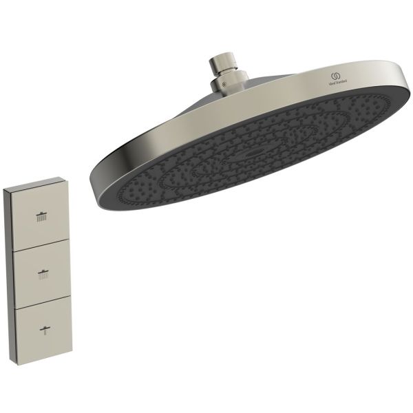 IDEALRAIN SOLOS 3-funkčná hlavová sprcha Ø 300 mm s diaľkovým ovládaním, farba ušľachtilá oceľ, A7889GN