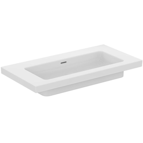 EXTRA Umývadlo 101x51 cm, bez otvoru pre batériu, farba biela lesklá ideal plus, s prepadovým otvorom, T4369MA