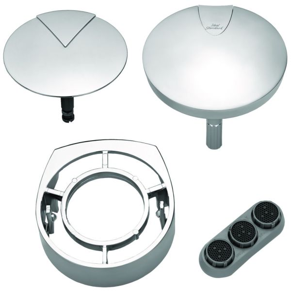 Multiplex Trio pohľadový diel na vaňový sifón s napúšťaním, matný chróm, A5080AD