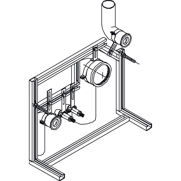 SMALL+ upevňovací modul TWIN WC/bidet závesný, T653367