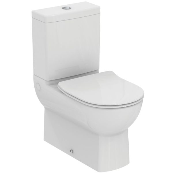 EUROVIT WC kombi kompletný, misa, nádrž, sedadlo Soft Close, rovný odpad,  T443601
