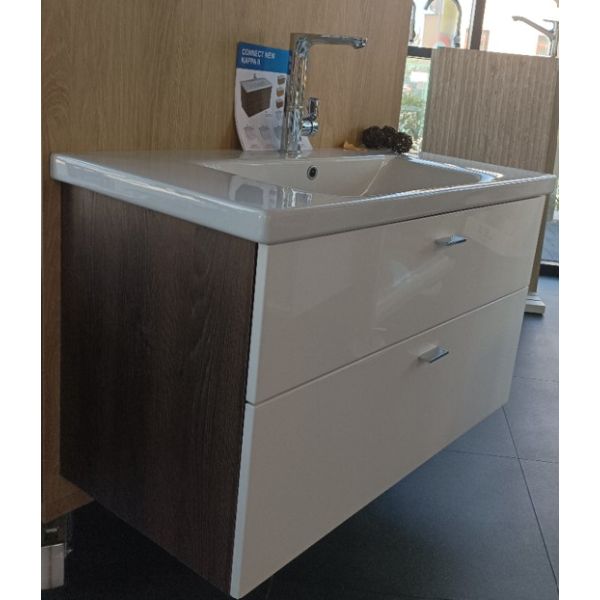 Connect New umývadlo 100x49 cm, E812601 + KAPPA II Skrinka pod umývadlo 100 cm, dvojzásuvka, TI0306ZD/ZW