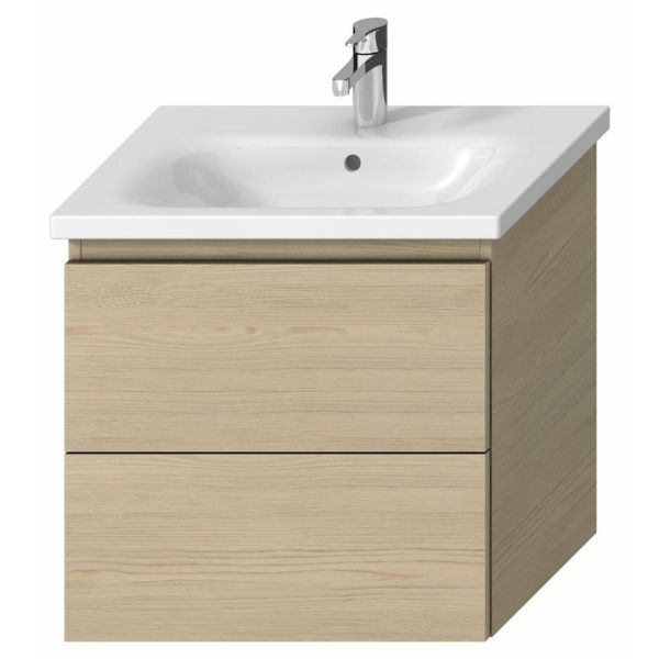 LAUFEN BASAL Skrinka pod umývadlo, 2 zásuvky, pre umývadlo H8127130001311, 570x448x588 mm, drevodekor jaseň, H40N7144013421