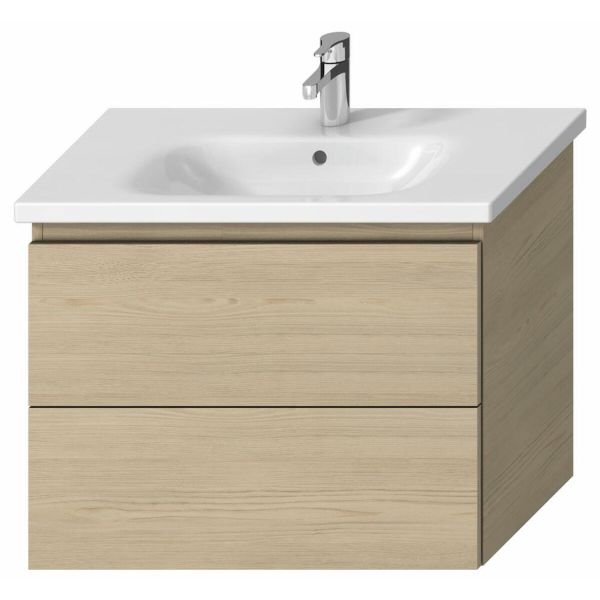 LAUFEN BASAL Skrinka pod umývadlo, 2 zásuvky, pre umývadlo H8127160001311, 760x448x588 mm, drevodekor jaseň, H40N7164013421