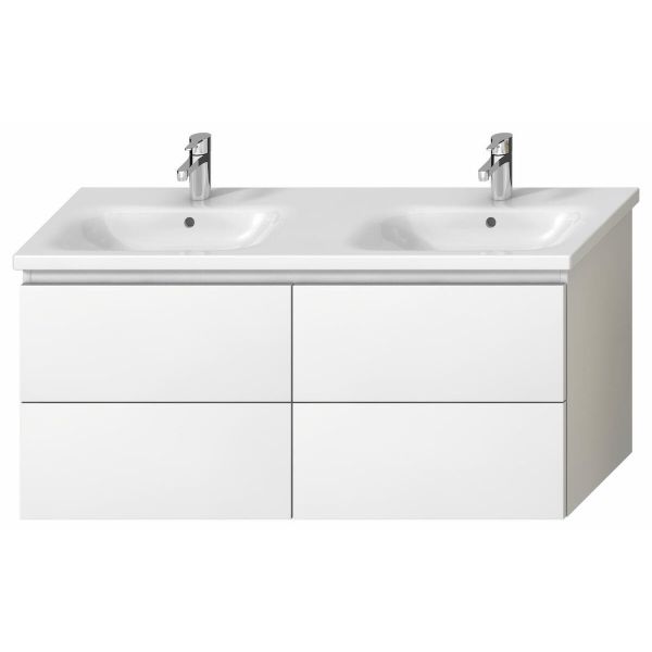 LAUFEN BASAL Skrinka pod umývadlo, 2 zásuvky, pre umývadlo H8147140001311, 1266x448x588 mm, Biela, H40N7184015001