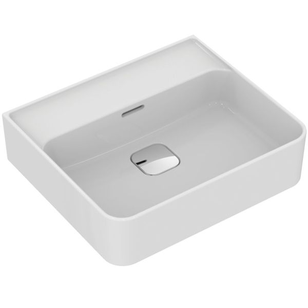 STRADA II Umývadlo 50x43 cm bez otvoru pre batériu a s prepadom, E239801