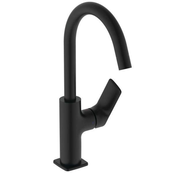 CeraLife C umývadlová batéria vysoká s otočným vývodom s click-clack odpadovou garnitúrou a flexibilnými hadicami, 3,85L/min., BE054XG