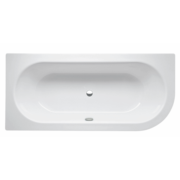 BetteStarlet IV Silhouette voľne stojaca vaňa k stene z glazovanej titánovej ocele 1850x850x575 mm, Biela, 6670-000CERVK