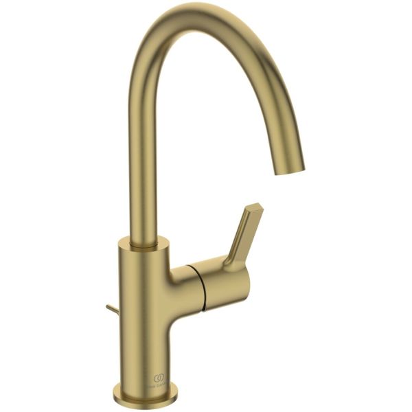 JOY Umývadlová batéria s vysokým otočným vývodom, s odpadovou garnitúrou a flexibilnými hadicami, BC777A2