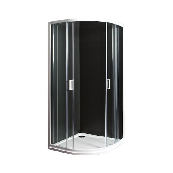 JIKA Lyra Plus Sprchový kút, štvrťkruh, biely lesklý profil, H253382