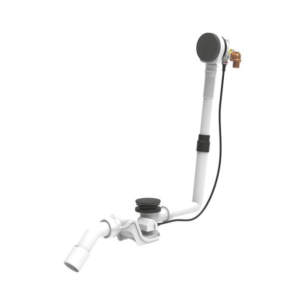 JIKA Tigo Vaňová automatická výpusť s prepadom, výška 610 mm, sifón DN 40/50, čierny mat, VS35333C56S000
