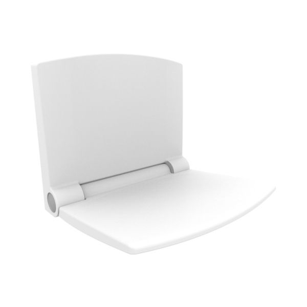 JIKA Tigo Sprchová sedačka 370x260 mm, nástenná, termoplastický antibakteriálny materiál, sklopná so softclose, výškovo nastaviteľná 50 mm, biela, VS54002C010000
