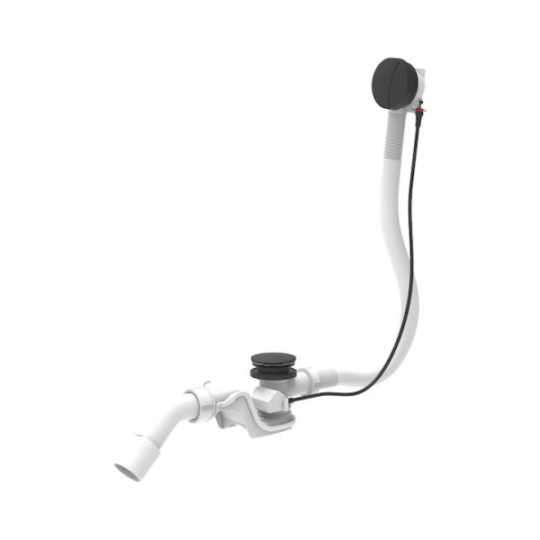 JIKA Tigo Vaňový automatický výpust s prepadom, a napúšťaním výška 610 mm, sifón DN 40/50, čierny mat, VS35327C560000
