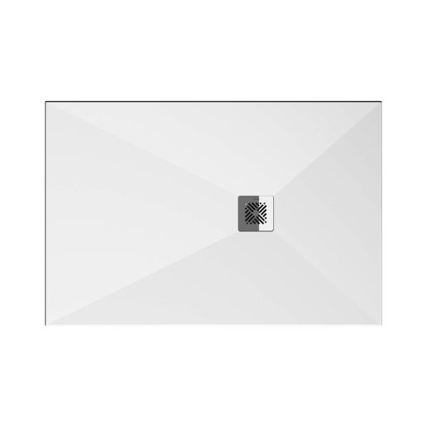 JIKA PADANA Sprchová vanička, obdĺžniková, liaty mramor, vr. nerez krytky sifónu, 1200x900x27 mm, Biela, H214935R100001